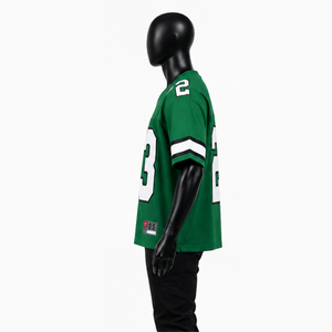 Maillot de football américain surdimensionné personnalisé en mesh, streetwear hip-hop, t-shirt de sport respirant à col en V pour homme, numéro 23 imprimé - Product Image 2