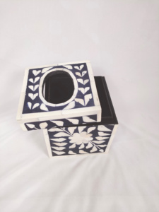 กล่องทิชชู่ฝังกระดูกทำจากไม้ของขวัญสำหรับบ้านโรงแรมร้านอาหารสำหรับผ้าเช็ดปากสำหรับภรรยาและเพื่อนจากอินเดีย - Product Image 5