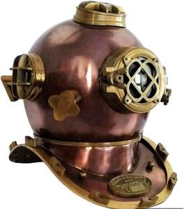 Casco de Buceo Vintage de Latón, Marca V de la Marina Estadounidense, para Buceo Profundo, Estilo Boston - Product Image 2