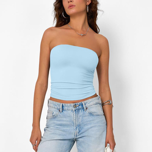 Nouveautés 2026 – Ensemble décontracté et élégant pour femme : Haut bustier, short moulant et jupe légère pour l'été - Product Image 5
