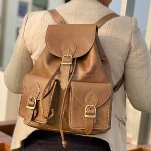 กระเป๋าเป้หนังหลากสีสำหรับผู้หญิงกระเป๋าสะพายหลังหนังหลากสีสีรุ้งมีสไตล์ตะวันตก - Product Image 2