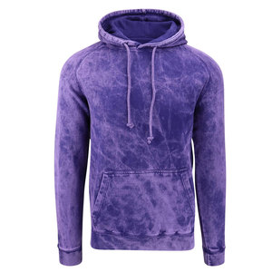 Sudadera con Capucha para Hombre, 100% Algodón, Lavado Ácido, Color Sólido, Diseño Personalizado, Alta Calidad, Tallas Grandes, Forro Polar, Bolsillos, Venta al Por Mayor - Product Image 1
