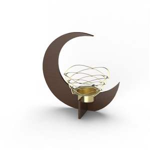 Support de bougie chauffe-plat en métal élégant, best-seller, qui reflète la beauté du design artisanal et la chaleur éclatante pour Noël - Product Image 1