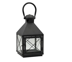 Modern Looking Metal & Glass <b>Lantern</b> In Matt <b>Black</b> Finished Centerpiece For Wedding Outdoor Decor Handmade - Product Image 1