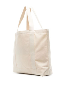KIC STAR FASHION INDUSTRY Medium Cotton <b>Canvas</b> <b>Tote</b> Bag Letter Print Reusable Grocery Bag Front Pocket Long Shoulder Handles - Product Image 4
