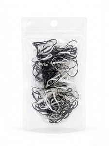 Élastiques à cheveux ronds en TPU Uniband, noirs, élastiques, de haute qualité, écologiques, unisexes, fabriqués en Corée, pour un usage quotidien, emballage en sachet OPP. - Product Image 2