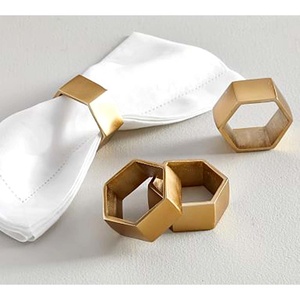 Ensemble de ronds de serviette plaqué or de haute qualité Unique luxe Royal Design maison mariage Restaurant vaisselle en acier inoxydable fait à la main - Product Image 4