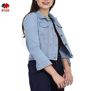 Ryan Pro Gear <b>Customized</b> <b>Denim</b> <b>Jacket</b> For Women Breathable and Comfortable Fabric with <b>Customized</b> Logo OEM Design - Product Image 6