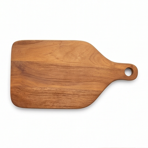 Handcrafted Teak Wood Cutting <b>Board</b> With Handle Elegant Wooden Serving Tray Paddle Shape Chopping <b>Board</b> For Kitchen And Charcute - Product Image 2
