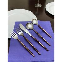 Ensemble de couverts de style américain et de couverts décoratifs personnalisés, en acier inoxydable de qualité alimentaire, pour la table