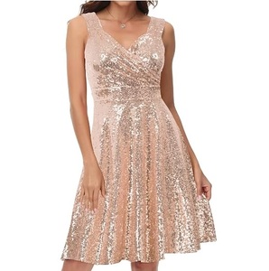 Women's Green Color Sequin Halter <b>Dress</b> Sleeveless Cross Neck Bodycon Sparkly <b>Floral</b> Mini <b>Dress</b> Summer Fancy Sequined <b>Dress</b> - Product Image 2
