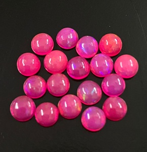 Piedras Preciosas Sueltas de Ópalo Natural Redondo Rosa con Iridiscencia para Decoración de Uñas - Product Image 4