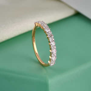 แหวนเพชรสีทองและสีเหลือง7ชิ้นสง่างามเครื่องประดับที่ประณีตสวยงาม - Product Image 1