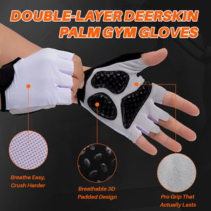 Guantes Deportivos con Logotipo Personalizado para Correr, Antideslizantes y Absorbentes de Sudor, de Secado Rápido, para Fisicoculturismo, Entrenamiento en Gimnasio, Medios Dedos - Product Image 2