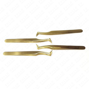 Curved Volume Eyelash Extension Tweezers Stainless Steel Precision Pointed Tip for Russian Lash Application <b>Tool</b> - Product Image 3