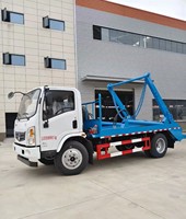 Camion de ramassage des déchets DongFeng 4*2 à bras oscillant, structure en acier durable pour le transport des déchets de construction