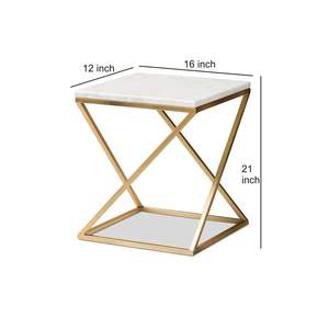 Table d'appoint rectangulaire en métal, style moderne, minimaliste, pour salon - Product Image 5