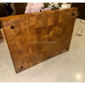 Tabla de cortar de madera de mango rústica hecha a mano, estilo rústico, para verduras, frutas, pan, de acacia, pino, abedul, bandeja, tabla de servir - Product Image 5