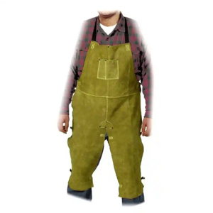 Premium Brown Cowhide Split Leather Industrial Safety Household Cleaning Tools <b>Accessories</b> Cowhide Leather Welding Apron - Product Image 2