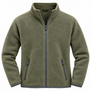 Chaqueta Bomber de Forro Polar Verde Oliva para Hombre DROGEN EXPORT, con Cierre Completo, Cuello Alto, Resistente al Viento, Transpirable, Táctica, para Invierno - Product Image 1