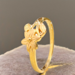 Anillo de banda de oro elegante clásico para mujer joyería de estilo lindo para Aniversario de fiesta de boda - Product Image 3