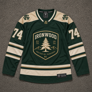 Men’s Custom Hockey Jersey Pro Weight <b>Polyester</b> Mesh Breathable Team Uniform Embroidered Ice Hockey <b>Shirt</b> - Product Image 1