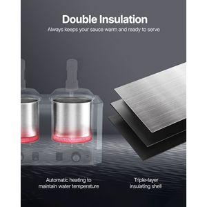 Scaldacaramelle Elettrico Professionale con 2 Pompe in Plastica da 2,4x2 L e Regolazione Temperatura 86-230°F - Product Image 4