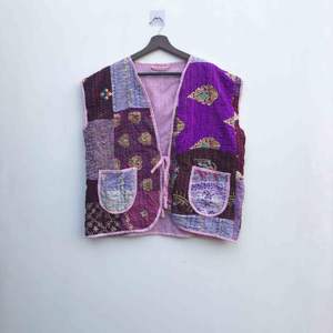 Chalecos sin Mangas para Mujer, al por Mayor, Nueva Llegada, Personalizados, con Bolsillos, Chaquetas Casuales Vintage para Dama - Product Image 2