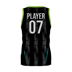 Maillot de basket sans manches personnalisé pour adultes, col en V, imprimé par transfert thermique, nom de l'équipe, évacuation de l'humidité, respirant, 100% polyester - Product Image 3