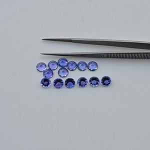 พลอย tanzanite เหลี่ยมเพชรพลอย tanzanite สีฟ้าธรรมชาติ2.5มม. อัญมณีทรงหลวมสำหรับการทำเครื่องประดับจากผู้ผลิต - Product Image 2