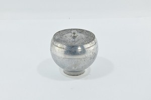 Azucarero de Aluminio Vintage con Tapa, Tazón Metálico con Tapa de Estilo Mediados de Siglo, Decoración Rústica para Cocina - Product Image 2