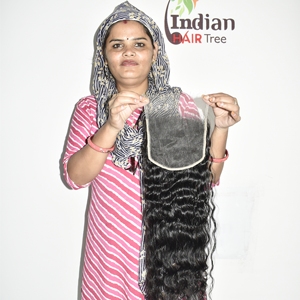 Cierres de encaje HD 6x6 al por mayor, virgen, ondulado, genuinos, hechos a máquina, doble, de onda profunda india, cutícula alineada, cabello humano sin procesar para mujer - Product Image 3