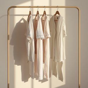 Elegant Linen Terry Sleepwear with Pockets Comfortable Functional Loungewear OEM/ODM Customization - Product Image 3