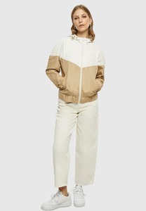 Veste coupe-vent à capuche bicolore avec fermeture éclair, manches longues, en polyester tissé coupe-vent, pour femme, idéale pour le printemps - Product Image 5