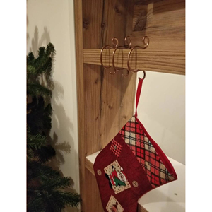 Porte-chaussettes en cuivre, crochets modernes pour chaussettes, crochets décoratifs naturels polis pour décorations de Noël, à bas prix - Product Image 3