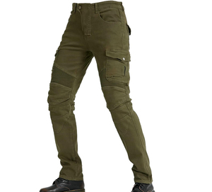 Pantalon cargo en denim multi-poches de haute qualité, jean décontracté personnalisé, coupe droite, ample, jambes larges, jean pour homme - Product Image 1