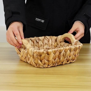Cesta Organizadora Decorativa de Jacinto de Agua, Hecha a Mano, de Lujo, de Origen Sostenible, Ligera, Ecológica, de Alta Calidad, Venta al Por Mayor - Product Image 5