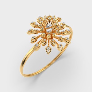 Avina Jewels Women's Lab Grown Pear Round Diamond Flower Bracelet 9Kt Yellow/White/<b>Rose</b> <b>Gold</b> Luxury Rhodium Plated IGI Certified - Product Image 6