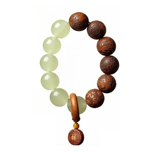 สร้อยข้อมือลูกประคำไม้สีเข้มทำมือ ขายส่ง - มอราบาดาบาด - Product Image 2