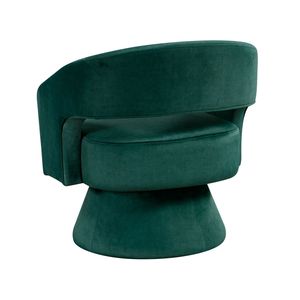 Poltrona Girevole Moderna di Lusso 1 pz in Velluto Verde con Struttura in Legno Massello, Elegante Arredamento per Soggiorno - Product Image 5