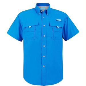 Chemise de pêche unisexe personnalisée, respirante, grande taille, séchage rapide, UPF 50+, polyester et élasthanne, manches courtes, boutonnée, avec dos ventilé - Product Image 3