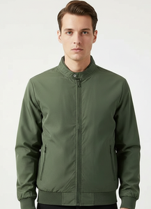 เสื้อแจ็คเก็ตบอมเบอร์ผู้ชายทรงปกติ สไตล์วินเทจ แฟชั่นสตรีทแวร์สุดเทรนดี้ ผลิตจากโรงงานขายส่ง เสื้อผ้าฤดูหนาว คอตั้ง - Product Image 4