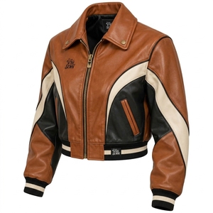 Chaqueta de Cuero para Mujer, Estilo Motero Personalizada, Material de Cuero Resistente, Cierre de Cremallera Metálica, Ajuste Cómodo, Prenda de Moda OEM - Product Image 3