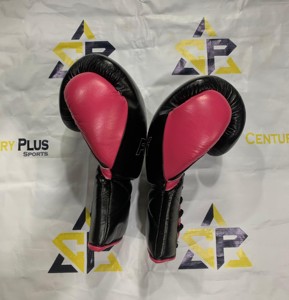 ราคาขายส่ง ถุงมือชกมวยแบบผูกเชือก สีชมพูและสีดำ หนังวัวแท้ ถุงมือชกมวยสำหรับฝึกซ้อมระดับมืออาชีพ รุ่น CP-BG-70 - Product Image 2