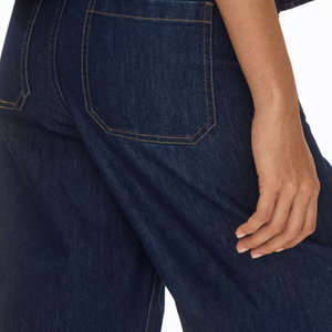 Jean en denim taille haute pour femme, coupe décontractée, jambe large, pantalon décontracté, streetwear tendance, design personnalisé, marque privée - Product Image 6