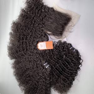 Superventas 100% Extensiones de cabello humano Raw Vietnamita Birmano Textura rizada Paquetes de cabello indio Longitud estirada 8 pulgadas - Product Image 3