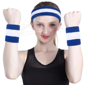 <b>Sports</b> <b>Headband</b> Wristband Set for Men Women Sweat Absorbent Gym Fitness Bands Cotton Sweat <b>Headband</b> - Product Image 4