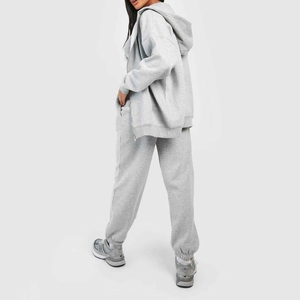 Women's XXL Custom Logo Fitness Fleece Jogger <b>Sets</b> Plus Size Sportswear Tracksuit Sweatsuit Winter Workout Sweatshirt Cotton - Product Image 6