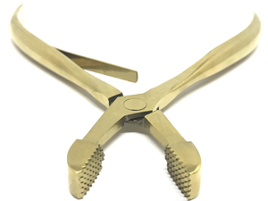 Pince à extensions de cheveux plaquée or, outil professionnel de sertissage de micro-anneaux en acier inoxydable - Product Image 2