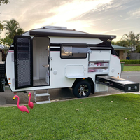 Maison conteneur moderne en acier, remorque de concession pour camping et food truck, avec chambre extérieure, cuisine et espace de couchage, équipement d'alimentation intégré